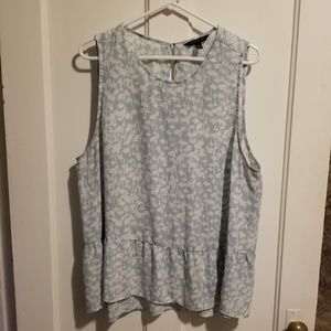 Sheer light blue dress shirt